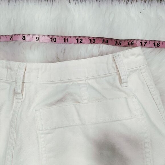 Madewell Denim High Waisted Casual Coastal Mom Shorts Cream Womens Size 30 - Picture 7 of 10